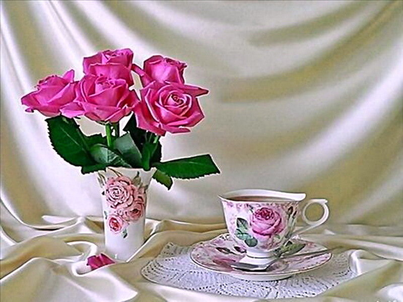 Roses and Teacup