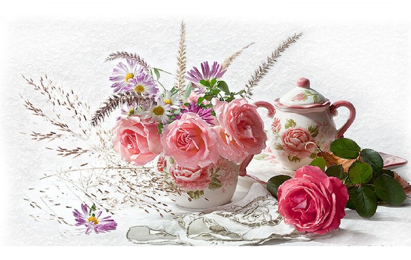 Roses and Wildflowers