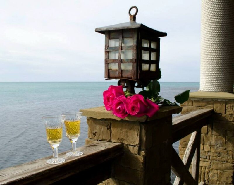 Roses and Wine Glasses — Pink, Serene, Afternoon