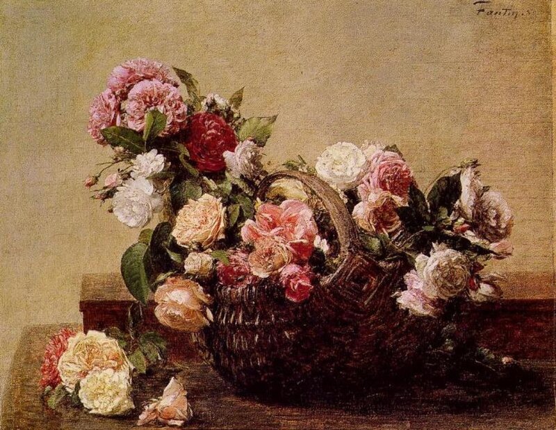 Roses in a Basket — Brown
