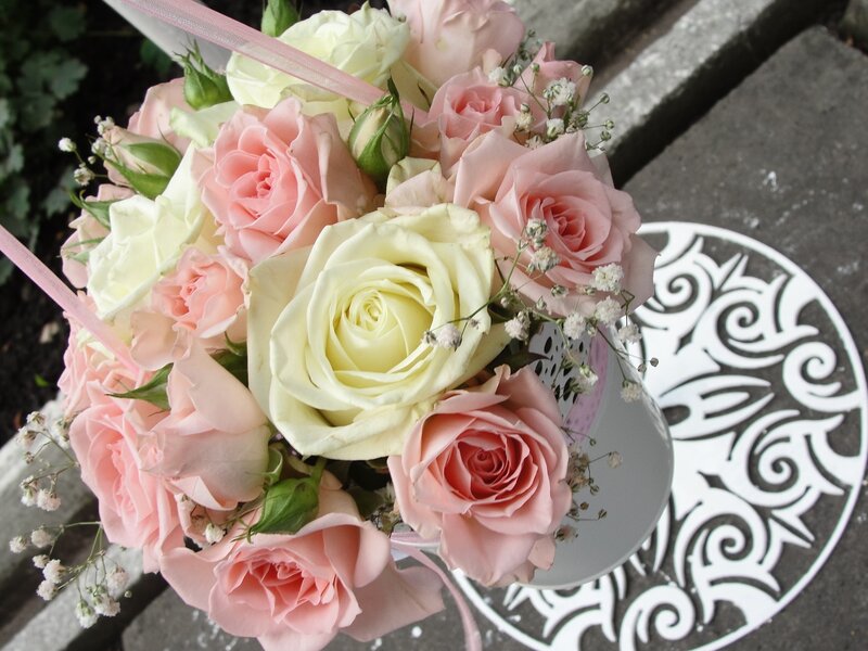 Roses in a Bouquet — Pink, Calm, Afternoon