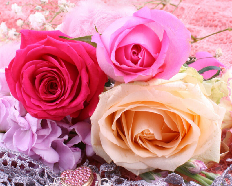 Roses in a Bouquet — Pink, Romantic