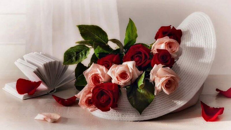 Roses in a Hat — White, Serene