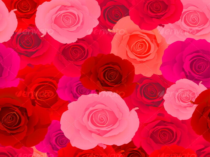 Roses in a Pattern
