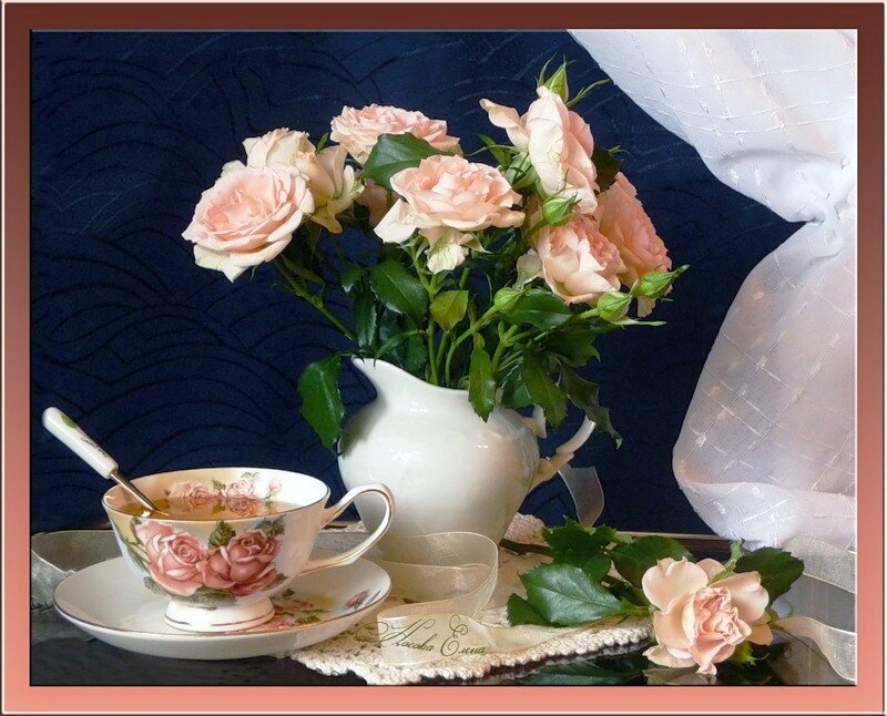 Roses in a Teacup — Pink, Serene