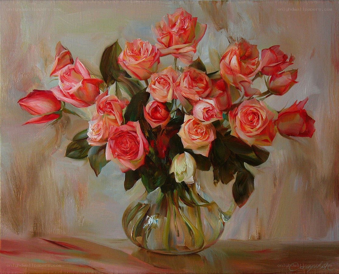 Roses in a Vase
