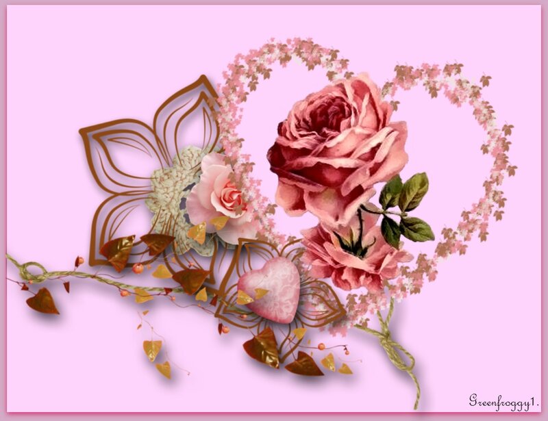Roses in Heart Shape — Pink, Romantic