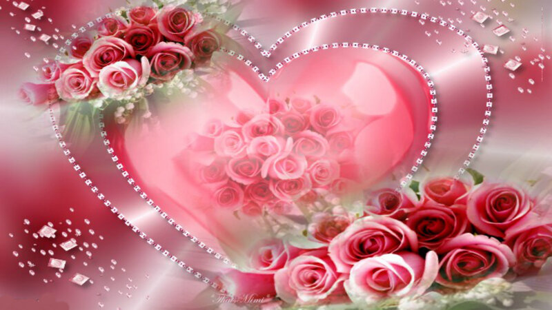 Roses in Heart Shape — Pink