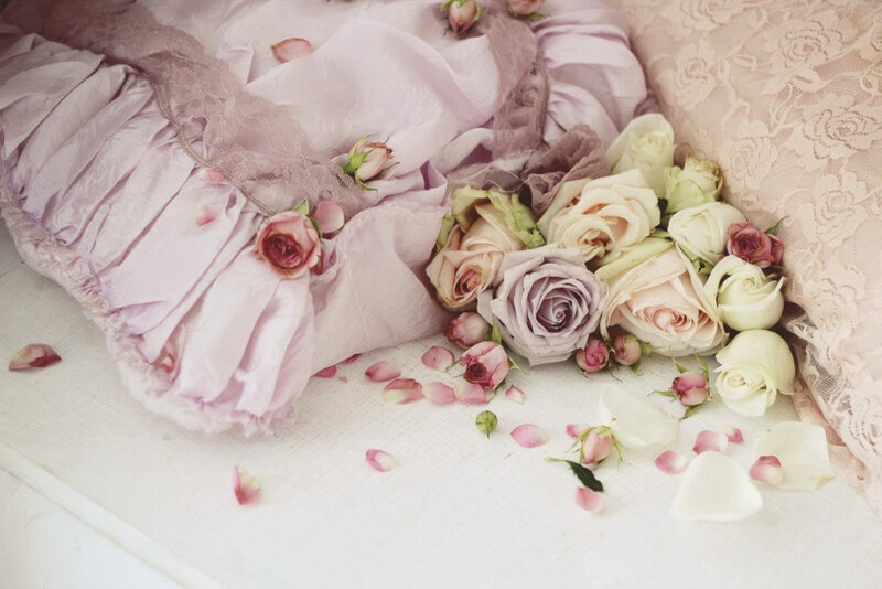 Roses on Fabric — Pink