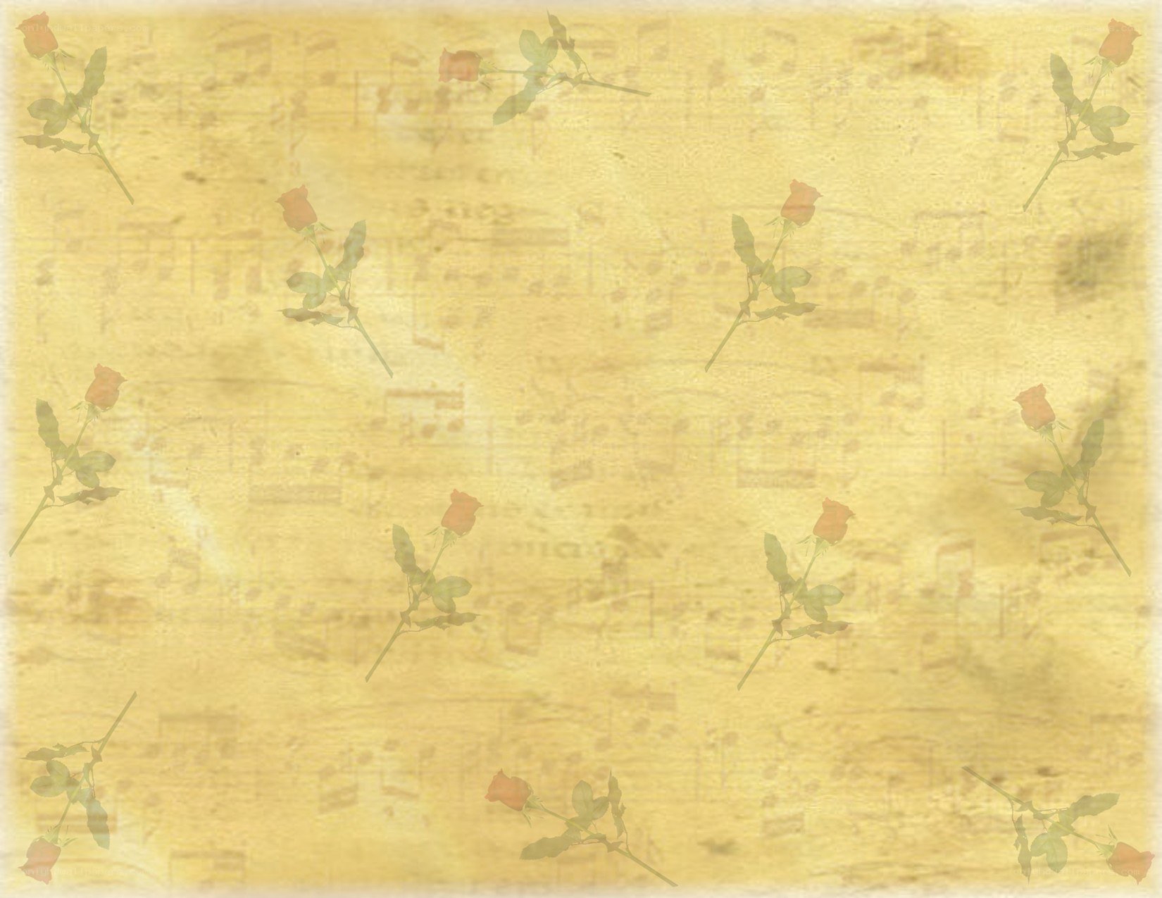 roses on sheet music