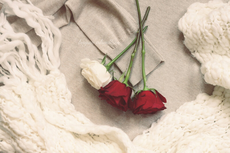 Roses on Sweater
