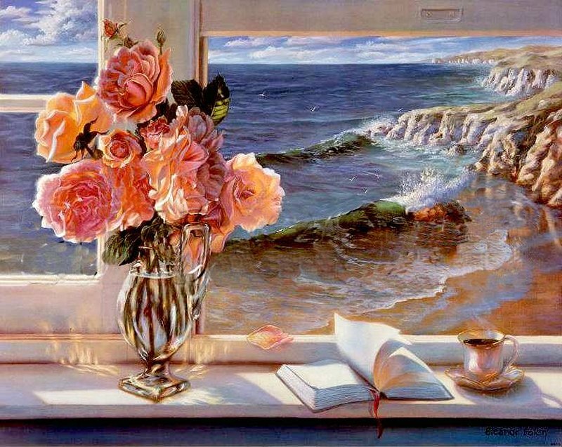 Roses on Windowsill