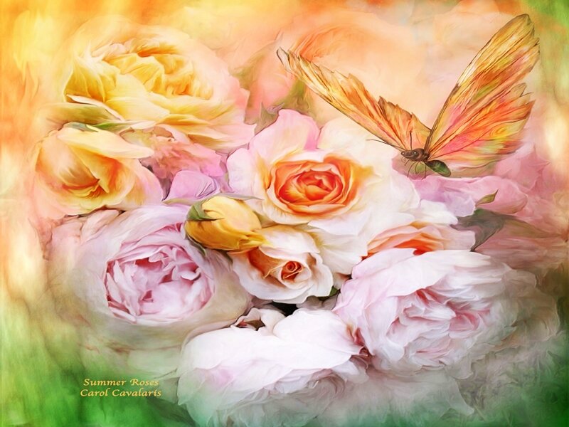 Roses with Butterfly