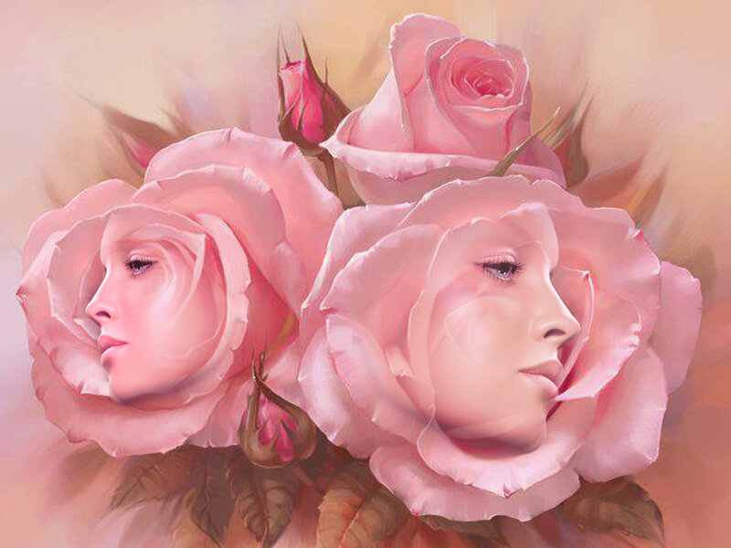 Roses with Faces