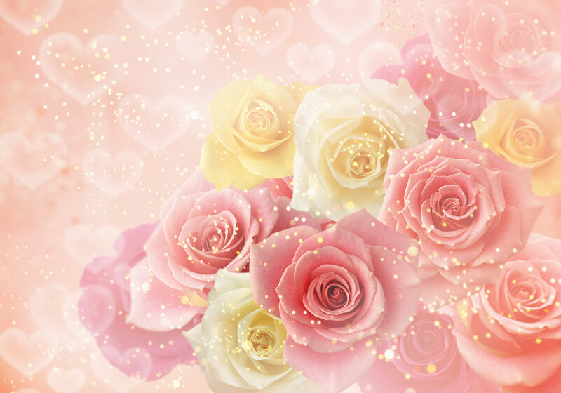 Roses with Heart Bokeh