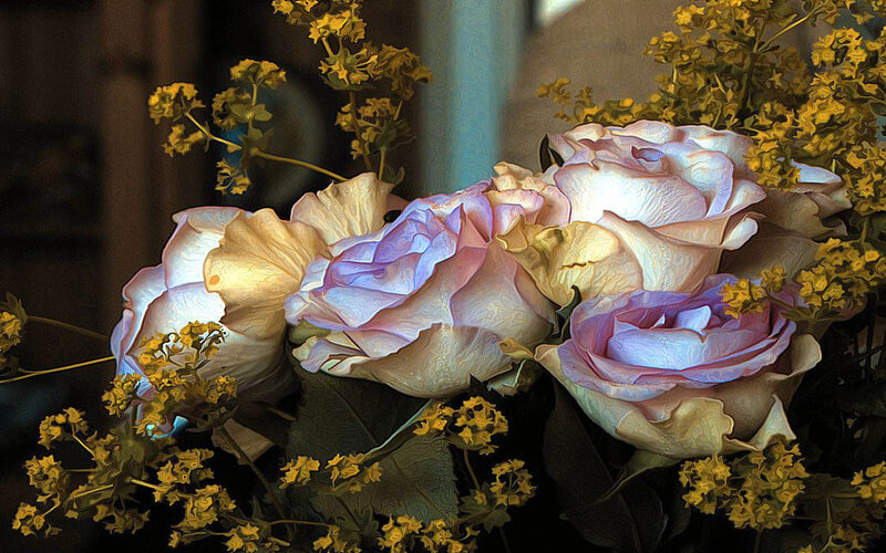 Roses with Yellow Flowers