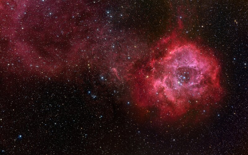 Rosette Nebula in space