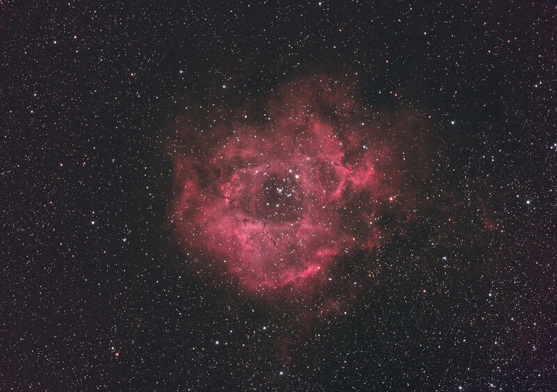Rosette Nebula — Red, Dramatic