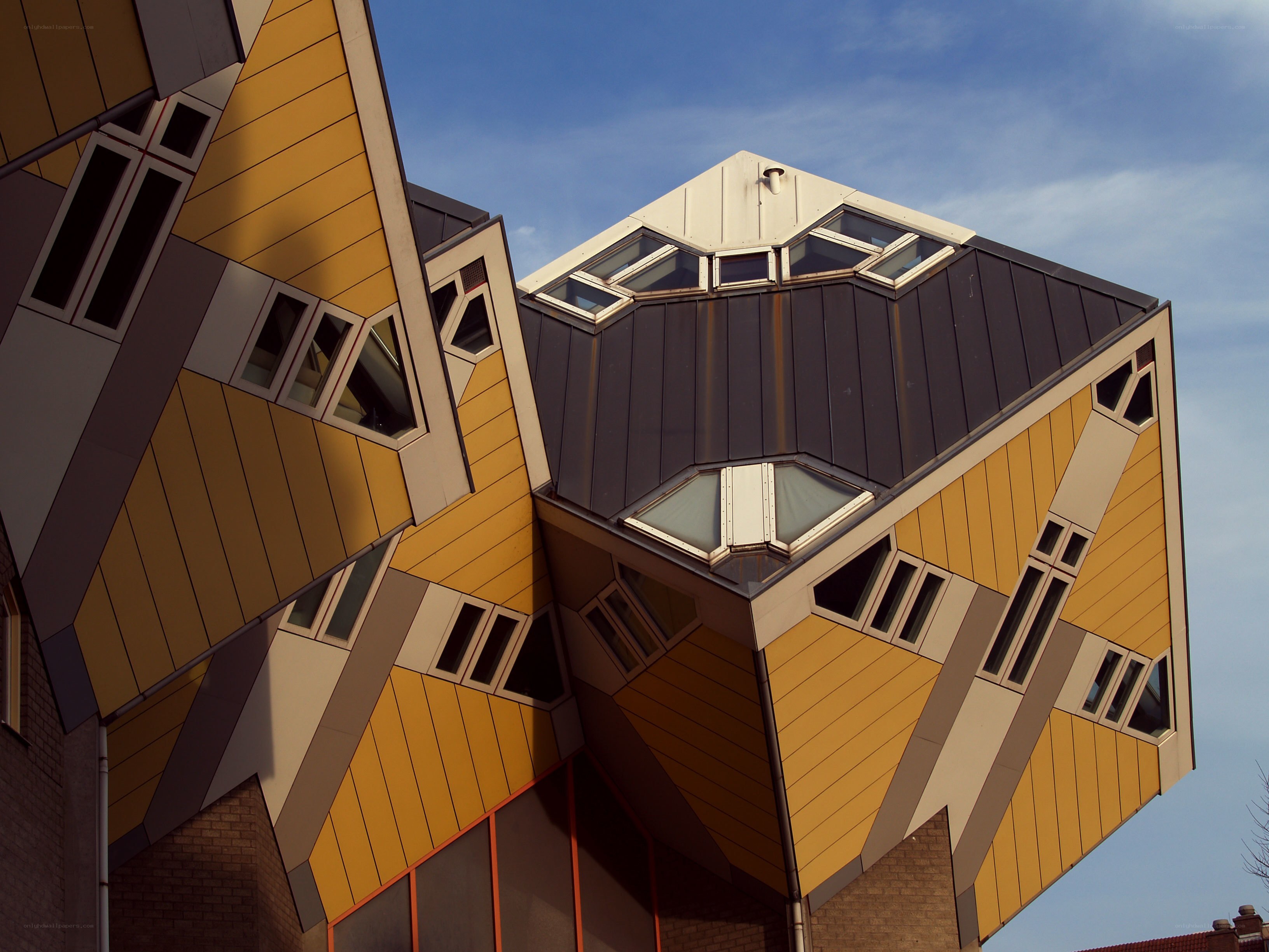 Rotating cube houses in Rotterdam