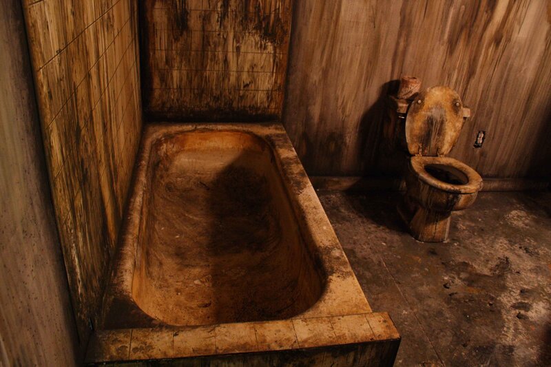 rotten bathroom interior