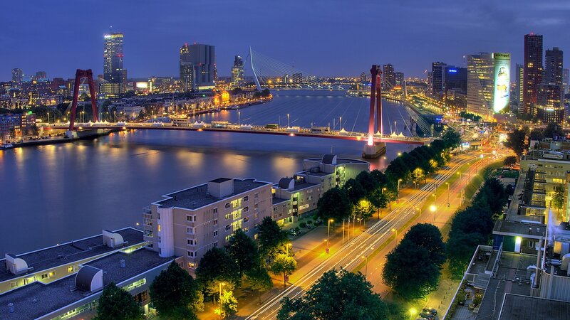 Rotterdam Skyline at Night
