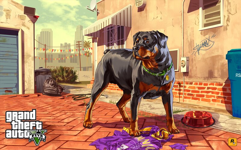 Rottweiler Dog — Brown, Calm