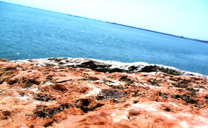 Rough rocks by the sea