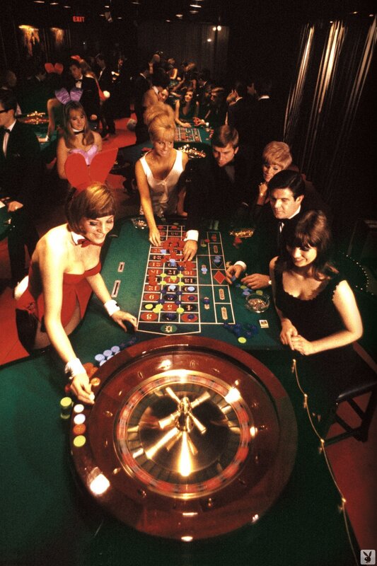 Roulette table in casino