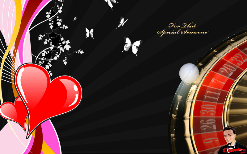 Roulette Wheel and Hearts — Black