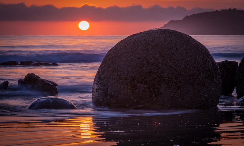 Round Boulders on Beach