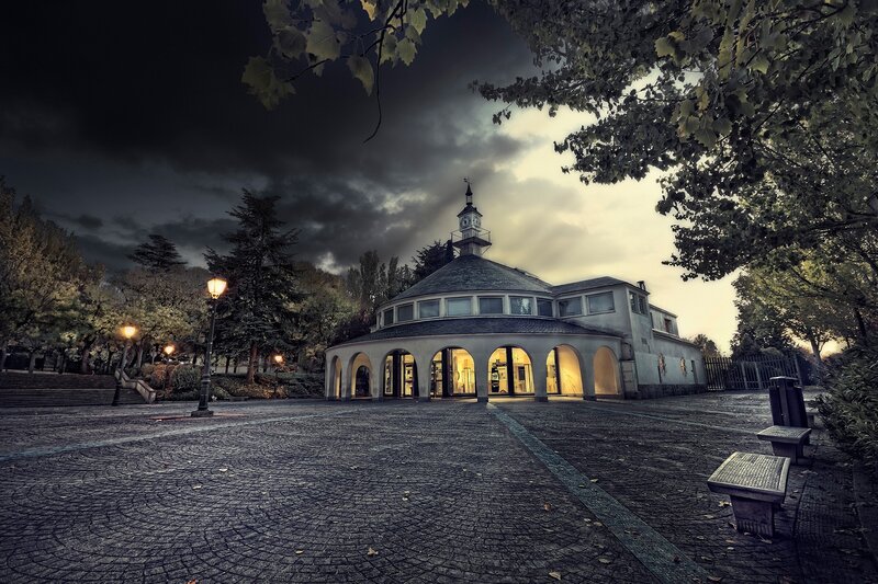 Round Building in Park