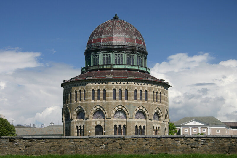 Round building with dome