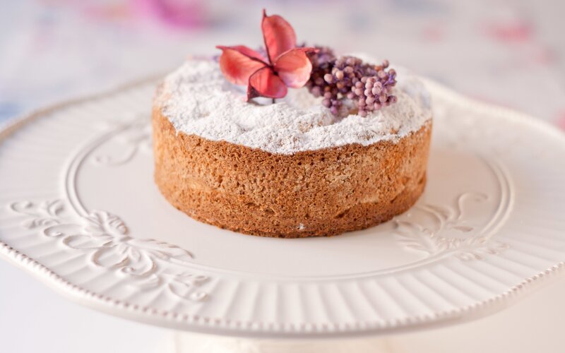 Round Cake on Plate