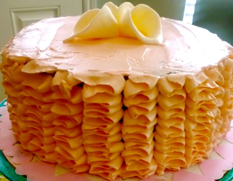 Round Cake with Ruffles