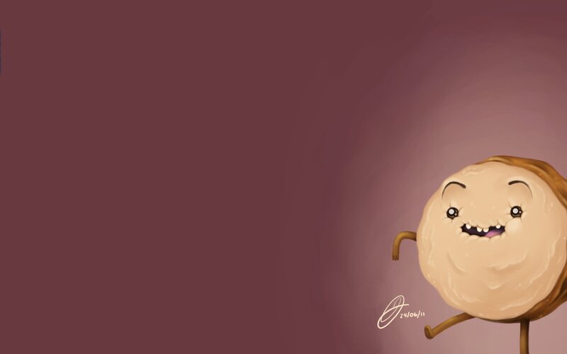Round Character with Brown Hair