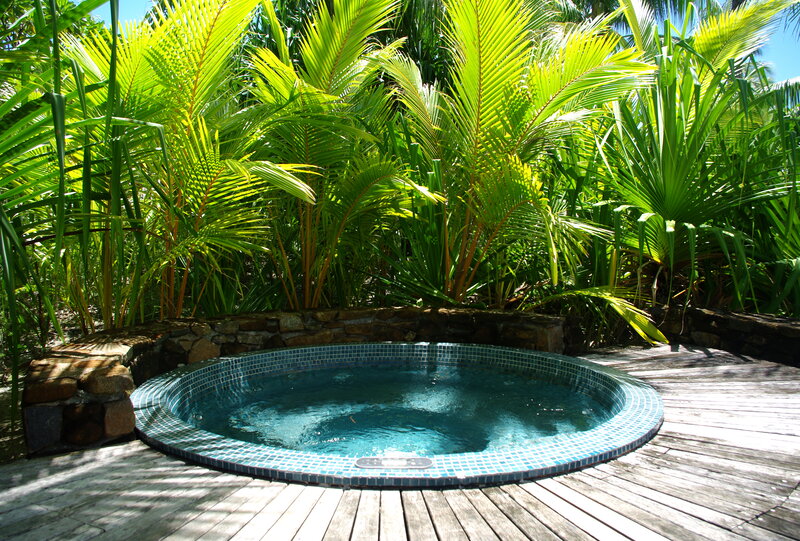 Round Pool in Garden — Green