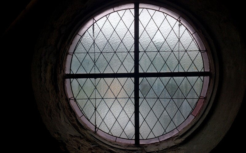 round stained glass window
