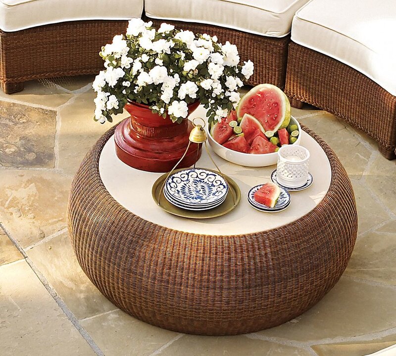 Round Wicker Table