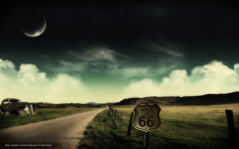 Route 66 at night