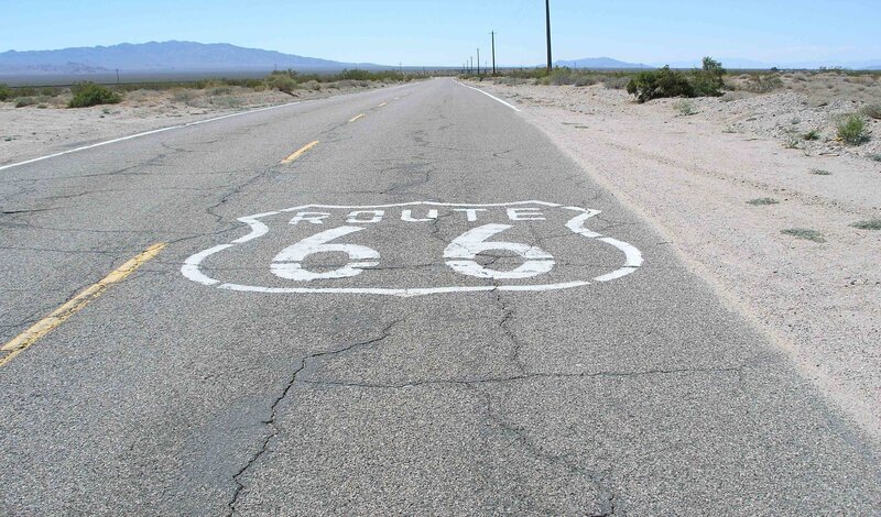 Route 66 in the desert