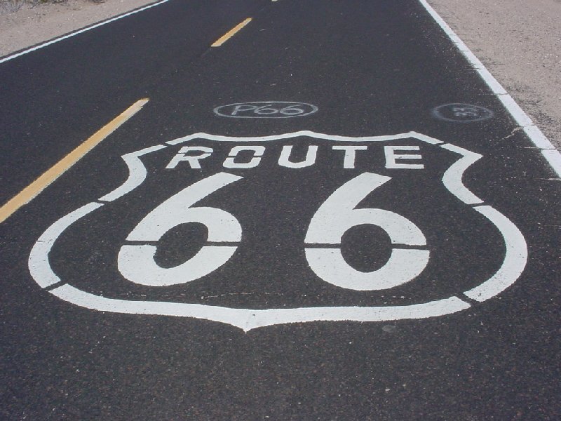 Route 66 road marking