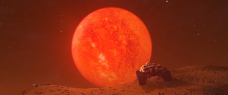 Rover on Alien Planet — Red