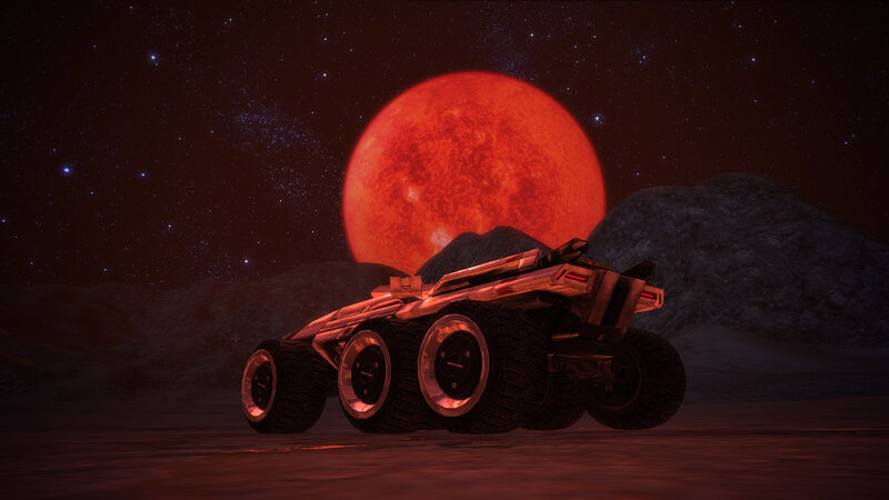 Rover on alien planet