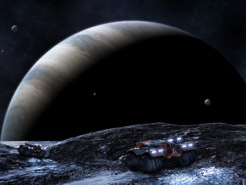 Rovers on Alien Moon — Black, Dramatic