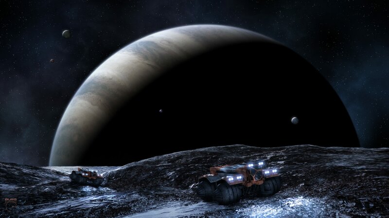 Rovers on Alien Moon — Black