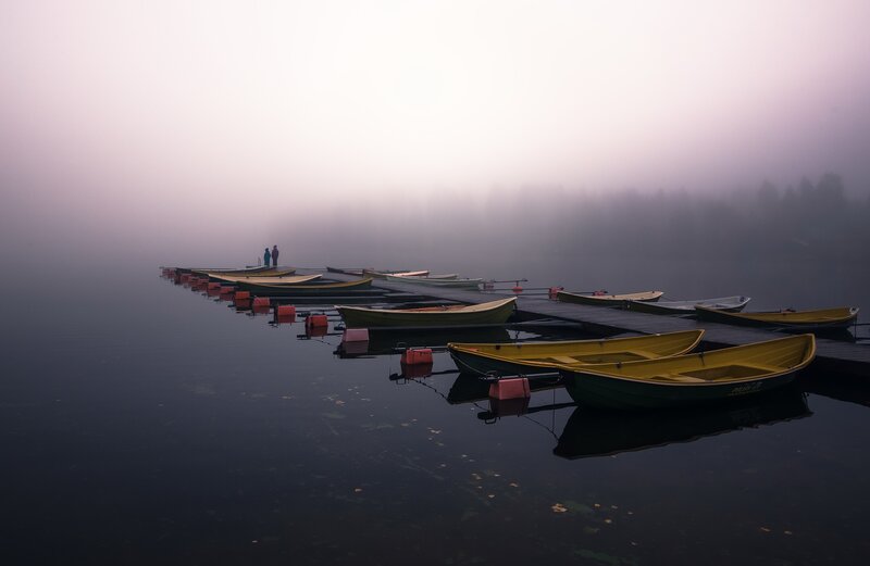 Row Boats on a Dock