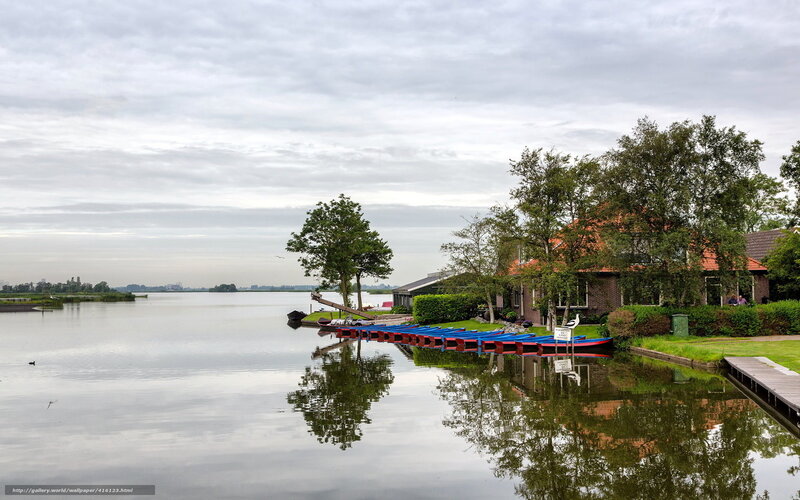Row Boats on Lake