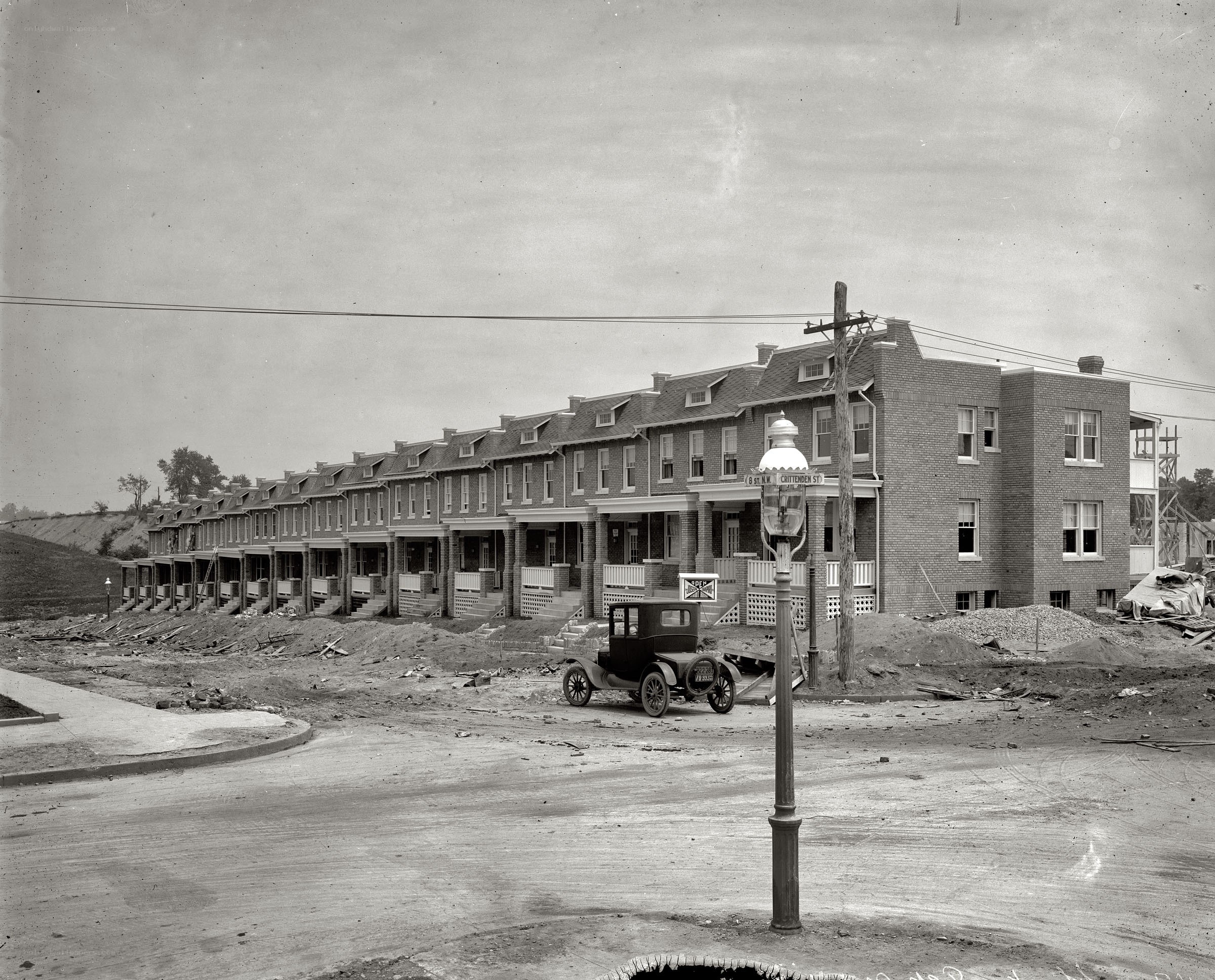 Row houses under construction