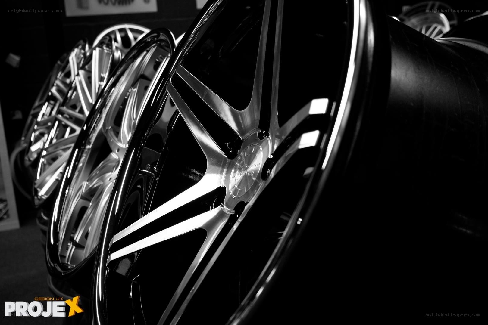 Row of alloy wheels