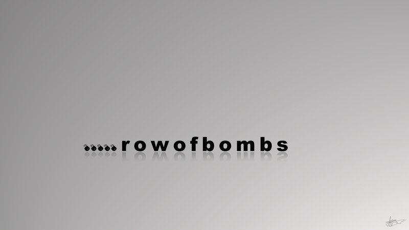 row of bombs text art